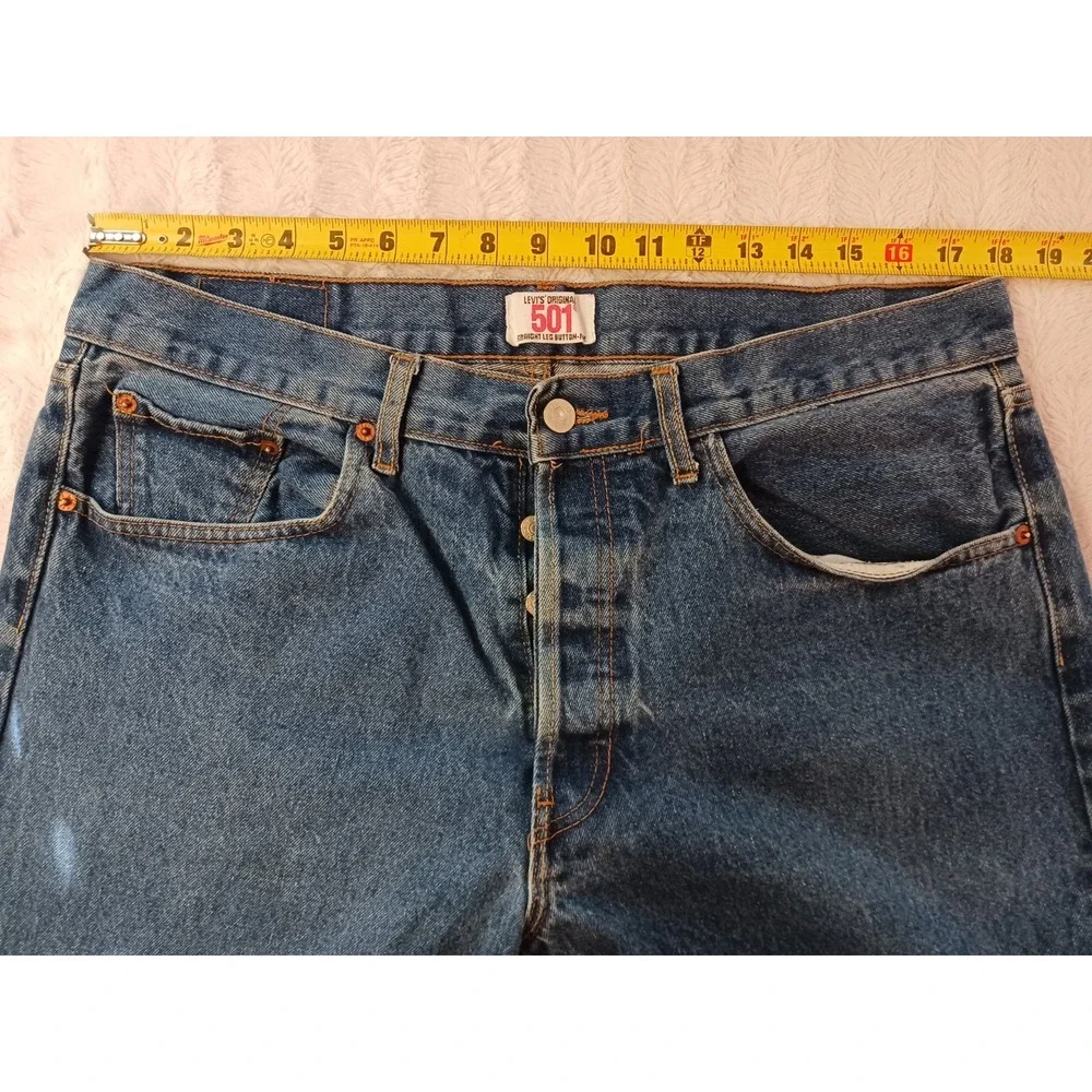 Levi's 501 Jeans Men's 40x30 Button Fly Medium Wash Blue Denim Made USA Y2K 2008